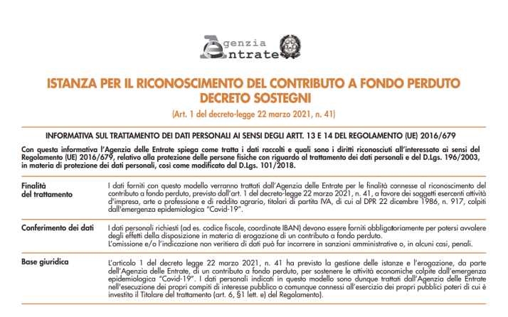 Contributi a fondo perduto Decreto Sostegni: calcolatore online